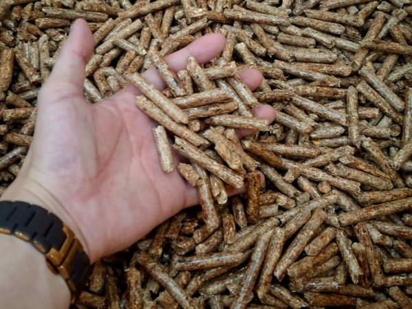 Home wood pellet packaged for export